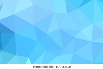 Light BLUE vector gradient triangles template. Colorful illustration in abstract style with triangles. Brand new style for your business design.