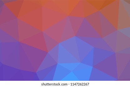 Light BLUE vector gradient triangles template. Shining polygonal illustration, which consist of triangles. New template for your brand book.