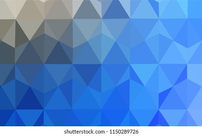Light BLUE vector gradient triangles template. Colorful abstract illustration with triangles. A new texture for your web site.