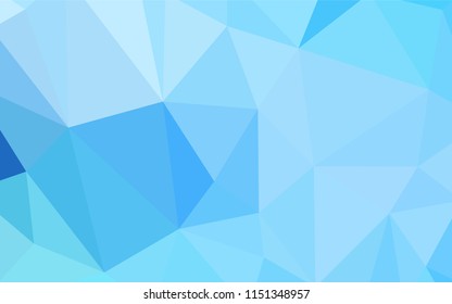 Light BLUE vector gradient triangles pattern. Creative illustration in halftone style with triangles. Pattern for a brand book's backdrop.