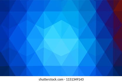 Light BLUE vector gradient triangles texture. Polygonal abstract illustration with gradient. A completely new design for your leaflet.