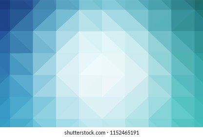 Light BLUE vector gradient triangles pattern. A sample with polygonal shapes. Triangular pattern for your design.