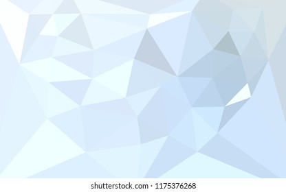 Light BLUE vector gradient triangles template with a heart in a centre. Colorful illustration with gradient. Brand new design for your business.