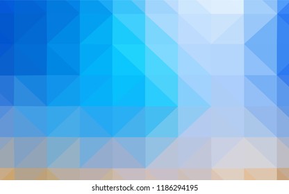 Light BLUE vector gradient triangles template. Creative geometric illustration in Origami style with gradient. Textured pattern for your backgrounds.