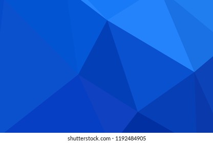 Light BLUE vector gradient triangles pattern. A sample with polygonal shapes. A completely new design for your leaflet.