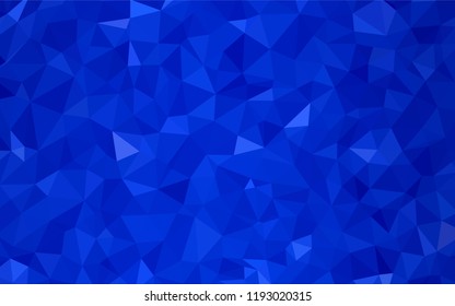 Light BLUE vector gradient triangles template. A completely new color illustration in a polygonal style. Best triangular design for your business.