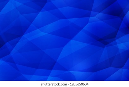 Light BLUE vector gradient triangles template. Modern abstract illustration with triangles. Completely new template for your banner.