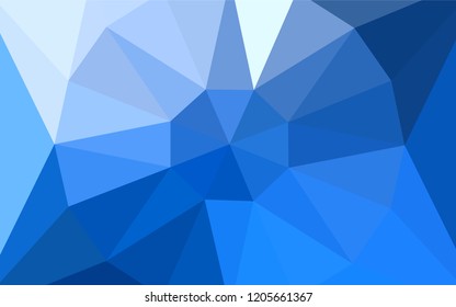 Light BLUE vector gradient triangles pattern with a gem in a centre. Colorful illustration with gradient. Pattern for a brand book's backdrop.