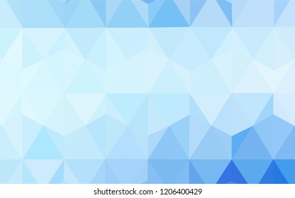 Light BLUE vector gradient triangles template. Glitter abstract illustration with an elegant triangles. A completely new design for your leaflet.