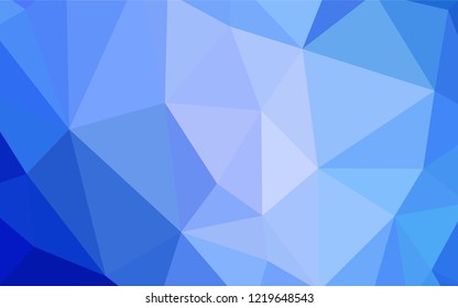 Light BLUE vector gradient triangles pattern. Creative illustration in halftone style with triangles. Completely new template for your banner.