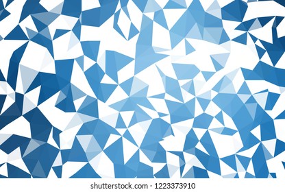 Light BLUE vector gradient triangles template. Creative geometric illustration in Origami style with gradient. Template for cell phone's backgrounds.
