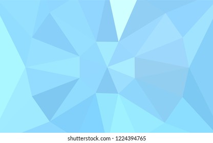 Light BLUE vector gradient triangles template with a gem in a centre. Abstract illustration with an elegant triangles. Completely new template for your banner.