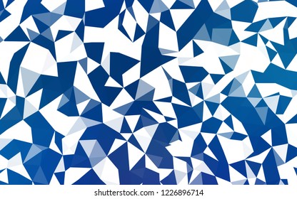 Light BLUE vector gradient triangles texture. Elegant bright polygonal illustration with gradient. Best triangular design for your business.
