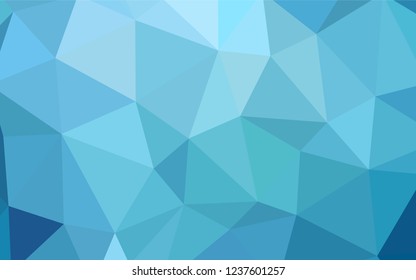 Light BLUE vector gradient triangles pattern. A completely new color illustration in a polygonal style. Brand new style for your business design.