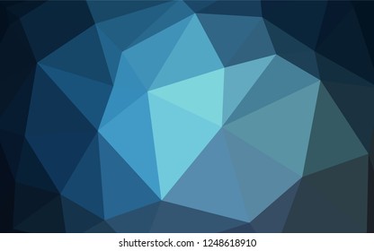 Light BLUE vector gradient triangles template. Shining colorful illustration with triangles. Brand new design for your business.