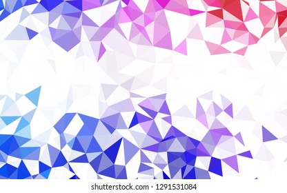 Light BLUE vector gradient triangles template. Modern abstract illustration with triangles. Template for cell phone's backgrounds.