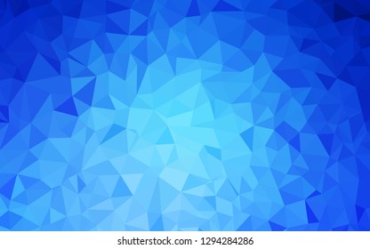 Light BLUE vector gradient triangles template. A completely new color illustration in a polygonal style. Textured pattern for your backgrounds.