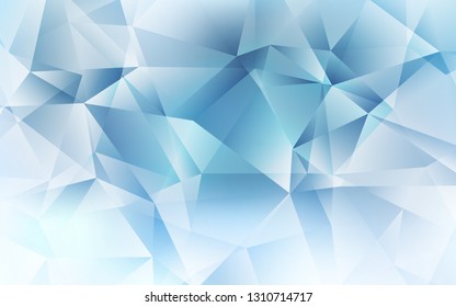Light BLUE vector gradient triangles template. Colorful illustration in polygonal style with gradient. New template for your brand book.