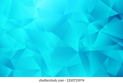 Light BLUE vector gradient triangles template. A sample with polygonal shapes. A new texture for your web site.