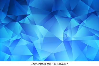 Light BLUE vector gradient triangles pattern. Geometric illustration in Origami style with gradient.  Best triangular design for your business.