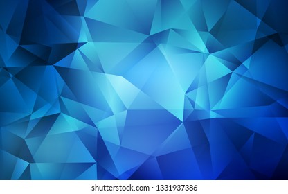 Light BLUE vector gradient triangles pattern. Triangular geometric sample with gradient.  Brand new style for your business design.