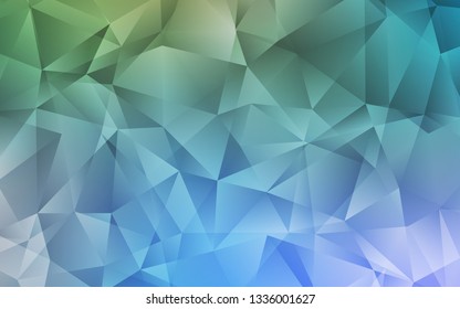 Light BLUE vector gradient triangles pattern. Creative illustration in halftone style with triangles. Pattern for a brand book's backdrop.