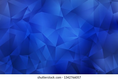 Light BLUE vector gradient triangles template. Colorful illustration in abstract style with triangles. New template for your brand book.