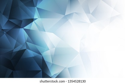 Light BLUE vector gradient triangles template. Polygonal abstract illustration with gradient. Textured pattern for your backgrounds.