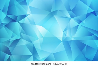 Light BLUE vector gradient triangles pattern. Polygonal abstract illustration with gradient. Best triangular design for your business.