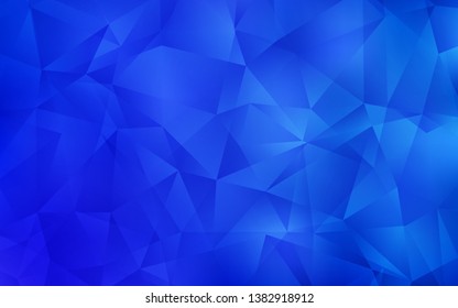 Light BLUE vector gradient triangles pattern. Shining colorful illustration with triangles. Template for cell phone's backgrounds.