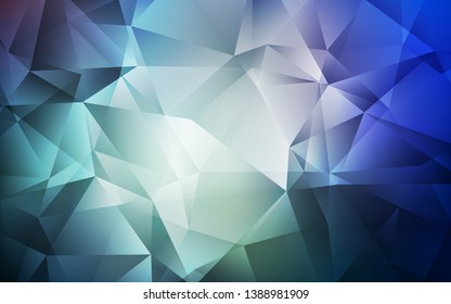Light BLUE vector gradient triangles texture. Colorful illustration in abstract style with triangles. Polygonal design for your web site.