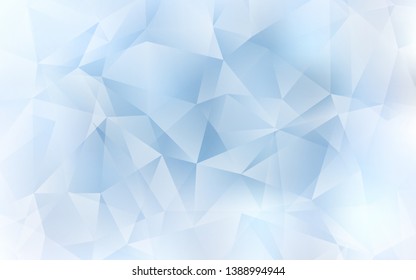 Light BLUE vector gradient triangles template. A completely new color illustration in a polygonal style. Best triangular design for your business.