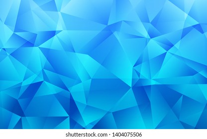 Light BLUE vector gradient triangles pattern. A completely new color illustration in a polygonal style. New template for your brand book.