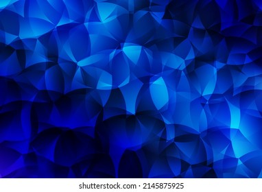 Light BLUE vector gradient triangles template. Shining polygonal illustration, which consist of triangles. Brand new design for your business.