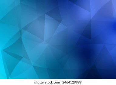 Light BLUE vector gradient triangles texture. Polygonal abstract illustration with gradient. New template for your brand book.