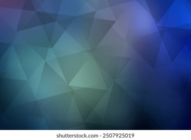 Light BLUE vector gradient triangles texture. Shining polygonal illustration, which consist of triangles. Brand new design for your business.