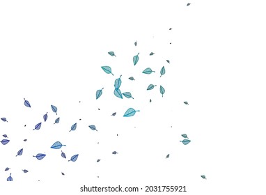 Light BLUE vector hand painted template. Modern geometrical abstract illustration with leaves. A new texture for your design.