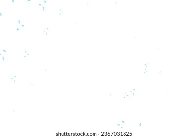 Leichte BLAU-Vektorgrafik, handgemalt. Eine elegante, helle Illustration mit Blättern im Naturstil. Das strukturierte Muster für die Website.