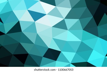 Light BLUE vector hexagon mosaic triangle mosaic. Modern geometrical abstract illustration with gradient. The polygonal design can be used for your web site.
