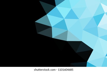 Light BLUE vector hexagon mosaic triangle mosaic. Colorful abstract illustration with gradient. A new texture for your design.