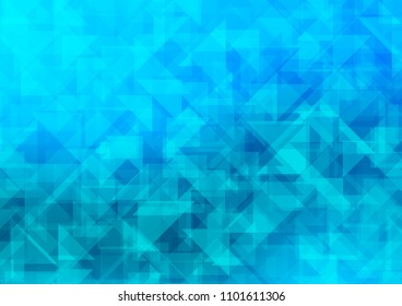 Light BLUE vector hexagon mosaic triangle mosaic. An elegant bright illustration with gradient. Brand new design for your business.