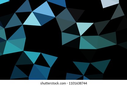 Light BLUE vector hexagon mosaic triangle mosaic. A vague abstract illustration with gradient. The elegant pattern can be used as part of a brand book.