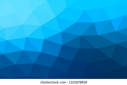Light BLUE vector hexagon mosaic triangle mosaic. A completely new color illustration in a vague style. The template can be used as a background for cell phones.