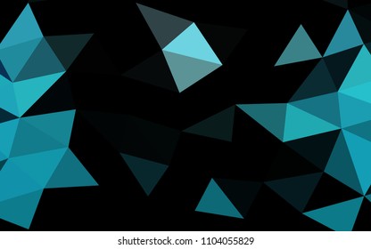 Light BLUE vector hexagon mosaic triangle mosaic. Modern geometrical abstract illustration with gradient. A completely new design for your business.