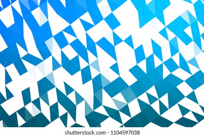 Light BLUE vector hexagon mosaic template. A sample with polygonal shapes. A completely new template for your business design.