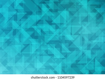 Light BLUE vector hexagon mosaic template. Creative illustration in halftone style with gradient. The best triangular design for your business.