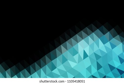 Light BLUE vector hexagon mosaic texture. Creative geometric illustration in Origami style with gradient. Triangular pattern for your business design.