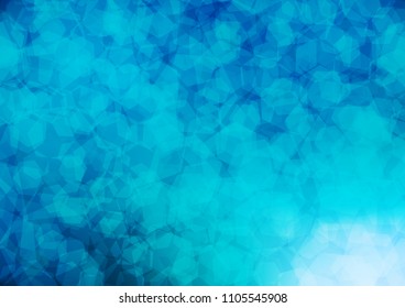 Light BLUE vector hexagon mosaic background. Creative geometric illustration in Origami style with gradient. hexagonal pattern for your business design.