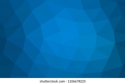 Light BLUE vector hexagon mosaic triangle mosaic. Geometric illustration in Origami style with gradient.  A completely new design for your business.