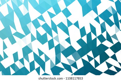 Light BLUE vector hexagon mosaic template. Creative geometric illustration in Origami style with gradient. A completely new template for your business design.